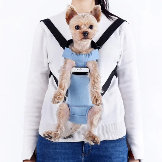 Dog Denim Backpack