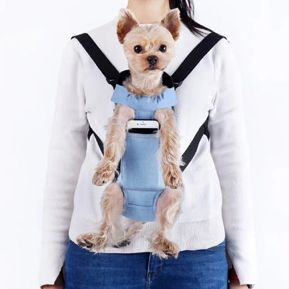 Dog Denim Backpack