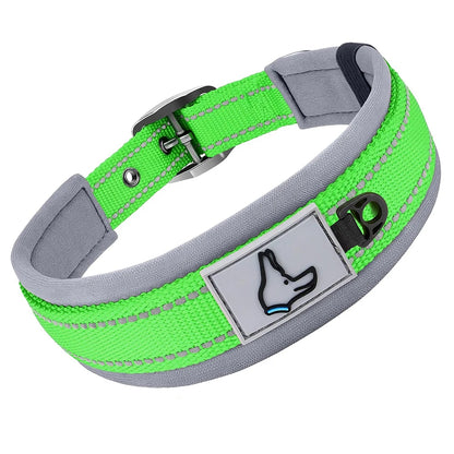 Padded Reflective Dog Collar