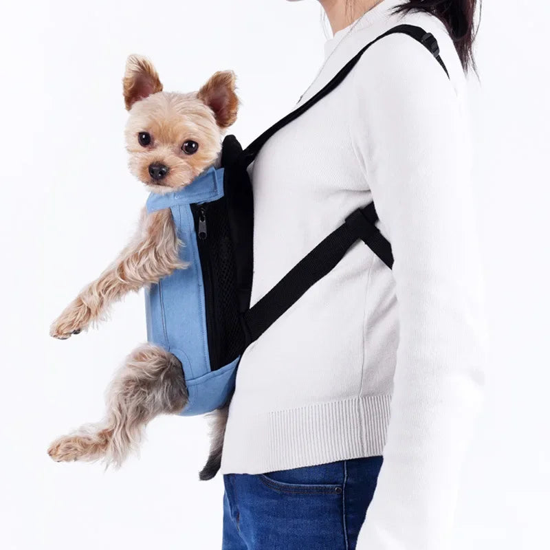 Dog Denim Backpack